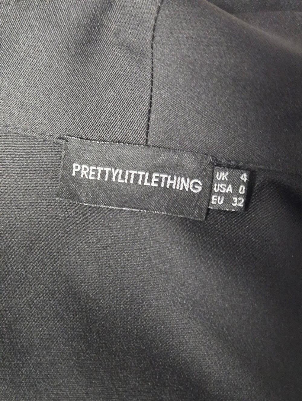 Pretty Little Thing 0 Black Business Suit Jacket Blazer Lapel Asymmetrical - Picture 5 of 6